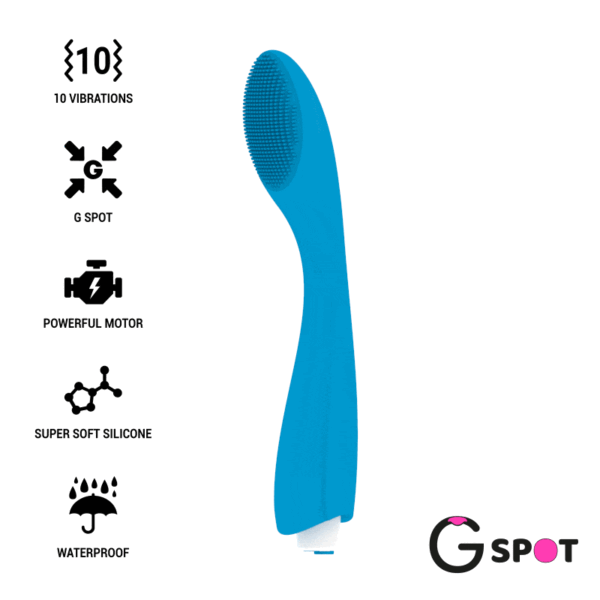 G-SPOT- VIBRADOR GYLBERT AZUL TURQUESA