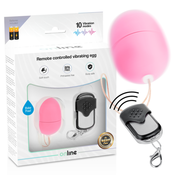 ONLINE™- OVO VIBRANTE COM CONTROLE REMOTO S ROSA - Image 2