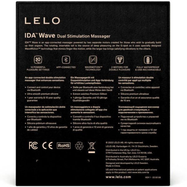 LELO IDA WAVE MASSAGEIRO PARA CASAIS PRETO - Image 5