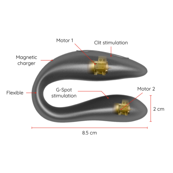 ONINDER™ - LISBOA G-SPOT & CLITORAL STIMULATOR BLACK - APLICAÇÃO GRATUITA - Image 3