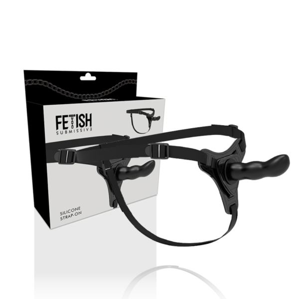 FETISH SUBMISSIVE HARNESS - SILICONE PRETO G-SPOT 16 CM