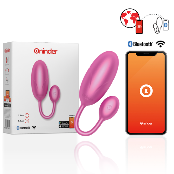 ONINDER™ - OVO VIBRANTE TÓQUIO ROSA 7,5 X 3,2 CM APLICATIVO GRATUITO - Image 2