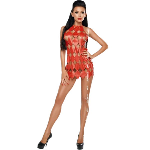 ME-SEDUCE GWEN RED PESCOÇO VESTIDO S / M