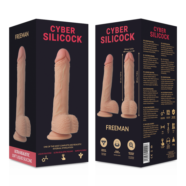 CYBER SILICOCK  FREEMAN REALISTICO SILICONA LIQUIDA 20CM - Image 6