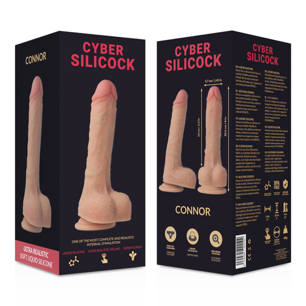CYBER SILICOCK  CONNOR REALISTICO SILICONA LIQUIDA 20.5CM - Image 6