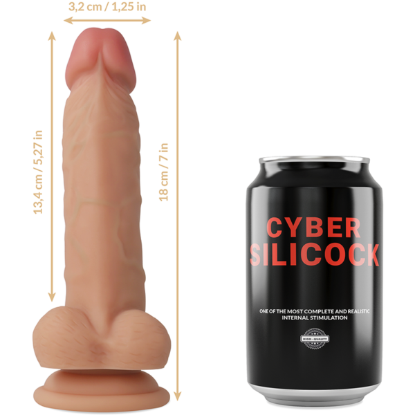 CYBER SILICOCK  JUDE REALISTICO SILICONA LIQUIDA 18CM - Image 5
