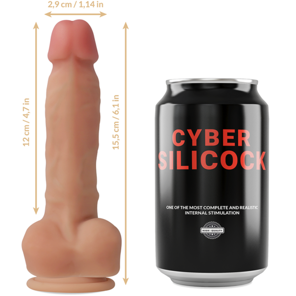 CYBER SILICOCK  ANSEL REALISTICO SILICONA LIQUIDA 15.5CM - Image 5