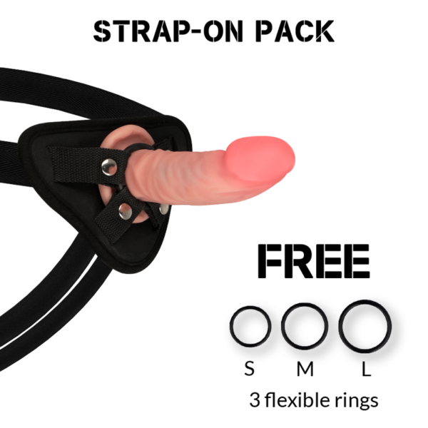 ROCKARMY - ARNÊS + DILDO REALÍSTICO TIGRE DE DUAL DENSIDADE 14CM