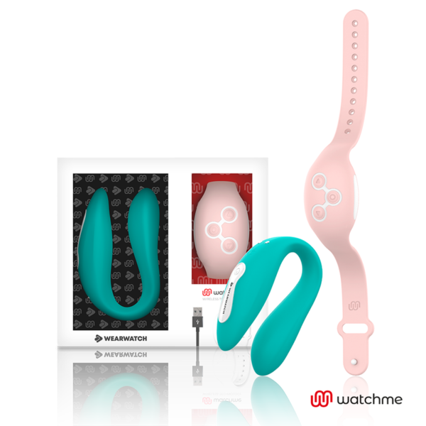 WEARWATCH™ - VIBRADOR DE TECNOLOGIA DUAL WATCHME ÁGUA DO MAR / ROSA - Image 2