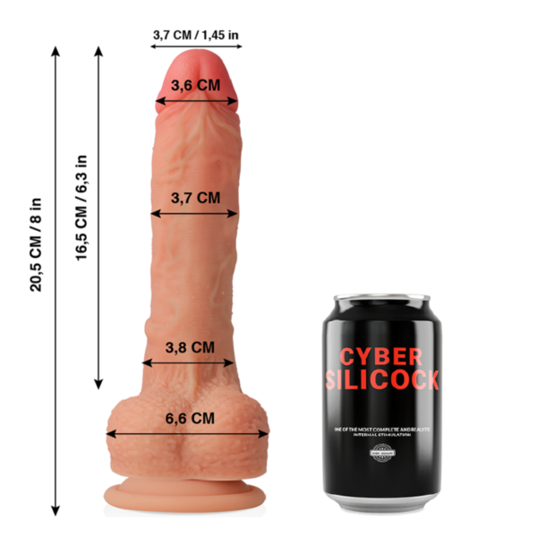 CYBER SILICOCK  CONNOR REALISTICO SILICONA LIQUIDA 20.5CM - Image 7
