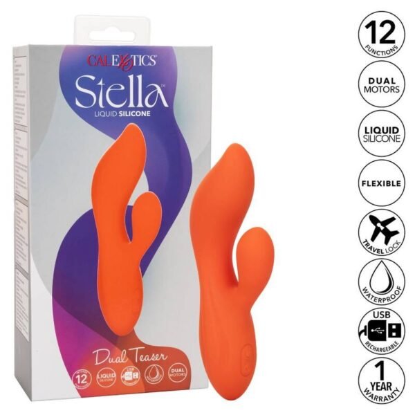 CALIFORNIA EXOTICS - STELLA DUAL TEASER LARANJA - Image 2