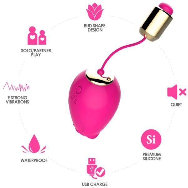 ARMONY - VIBRADOR DE OVO MANDALA G-SPOT CONTROLE REMOTO FÚCSIA - Image 3