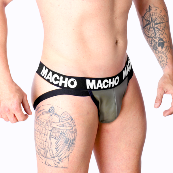 MACHO - MX27GR JOCK GREY BEIGE COURO S - Image 4