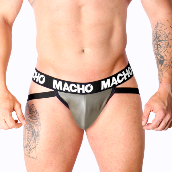 MACHO - MX27GR JOCK GREY BEIGE COURO S - Image 3
