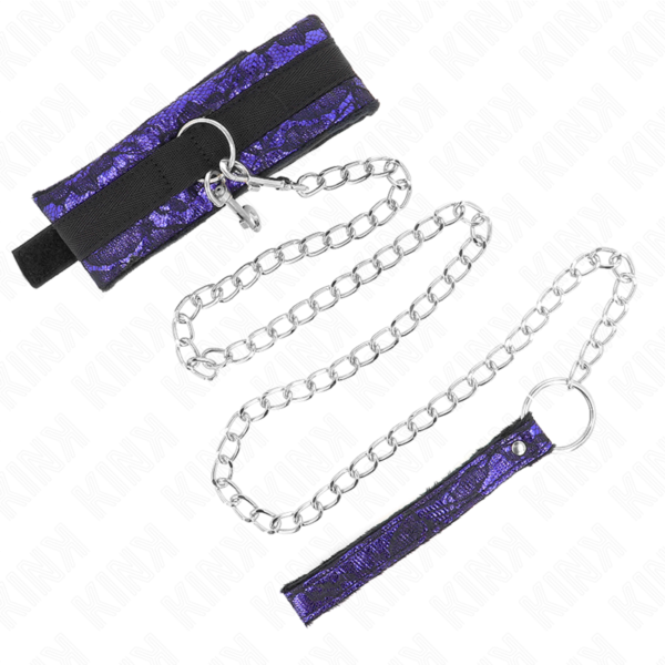 KINK - COLAR CURTO DE RENDA DE VELUDO COM CINTO 105 CM COM DEFEITO EM NYLON 44 X 5,5 CM - Image 2