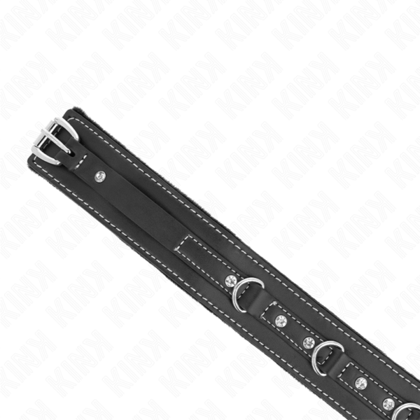 KINK - COLAR DE COURO PVC COM CINTO 105 CM REBITE DE strass 41,5 X 4 CM - Image 5