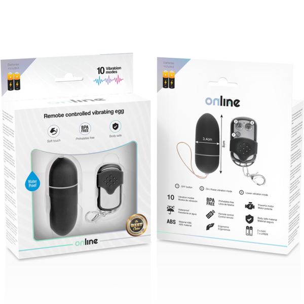 ONLINE - OVO VIBRANTE COM CONTROLE REMOTO L PRETO - Image 6
