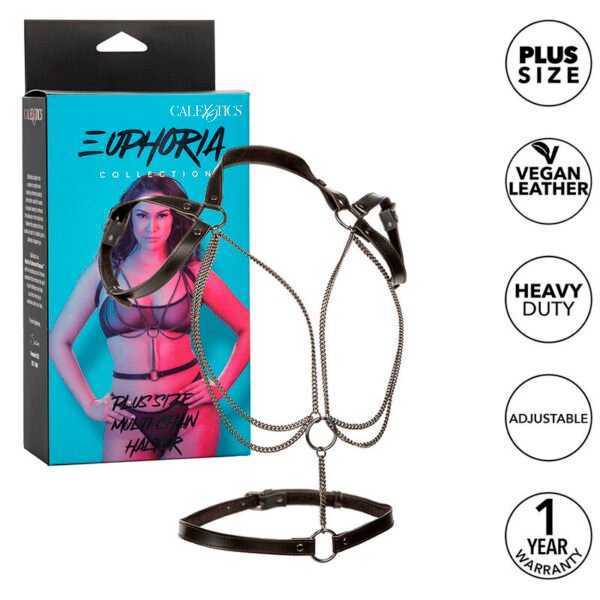 CALEXOTICS - EUPHORIA MULTICAIN HALTER HARNESS PREMIUM TAMANHO PLUS