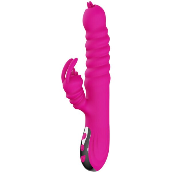ARMONY - VIBRADOR MULTIFUNCIONAL DE LÍNGUA DUPLA DE COELHO FÚCSIA EFEITO DE CALOR - Image 5