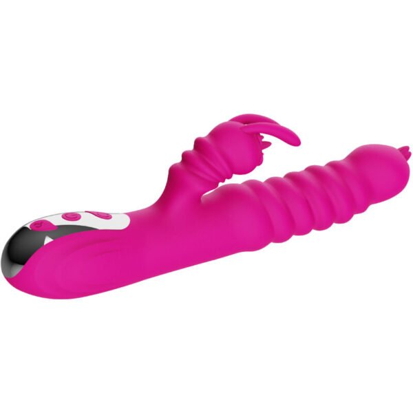 ARMONY - VIBRADOR MULTIFUNCIONAL DE LÍNGUA DUPLA DE COELHO FÚCSIA EFEITO DE CALOR - Image 3