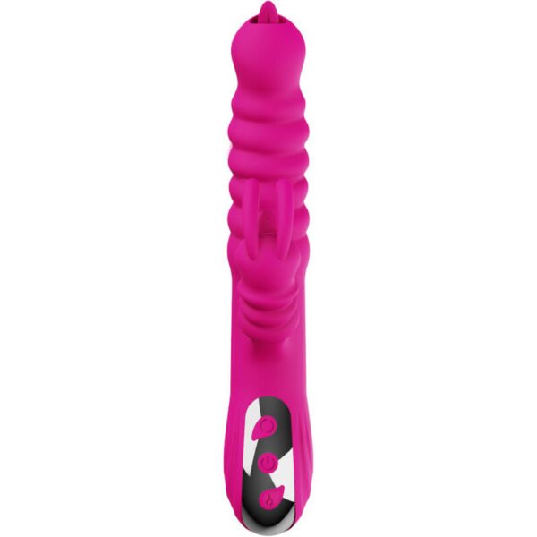 ARMONY - VIBRADOR MULTIFUNCIONAL DE LÍNGUA DUPLA DE COELHO FÚCSIA EFEITO DE CALOR - Image 6