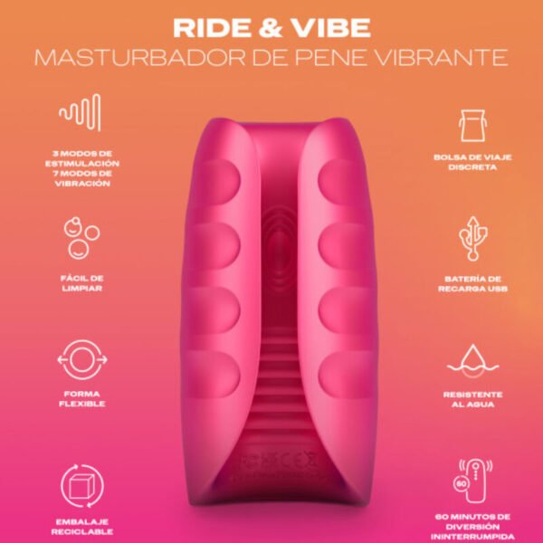 MASTURBADOR VIBRADOR DUREX -TOY RIDE & VIBE - Image 2