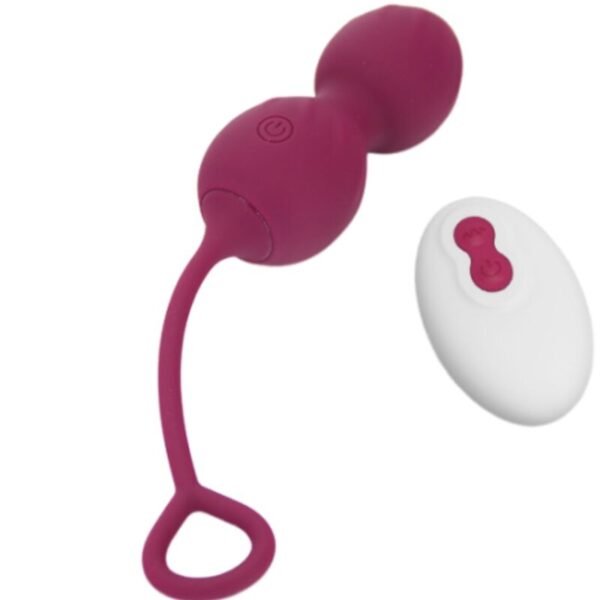 ARMONY - BLOSSOMS VAGINAL DUMBBELL VIBRAÇÃO CONTROLE REMOTO 10 VIBRAÇÕES VERMELHO ESCURO - Image 2