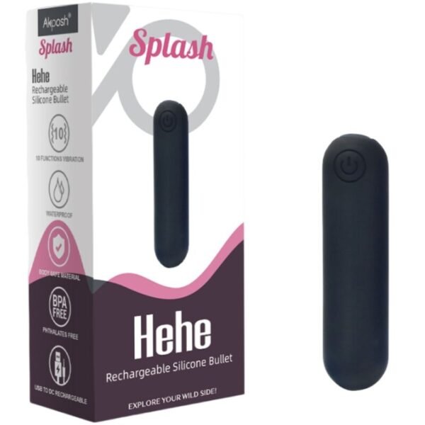 ARMONY -SPLASH HEHE VIBRADOR BALA SILICONE 10 VIBRAÇÕES 65 X 15 CM PRETO - Image 6