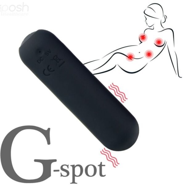ARMONY - SPLASH HAHA VIBRADOR BALA SILICONE 10 VIBRAÇÕES 75 X 19 CM PRETO - Image 5