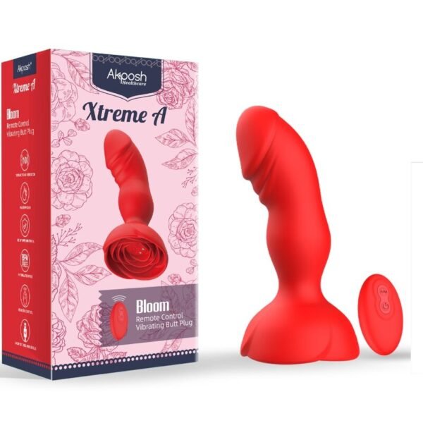 ARMONY -  EXTREME A BLOOM VIBRADOR ROSE E PLUG ANAL CONTROLE REMOTO VERMELHO - Image 6