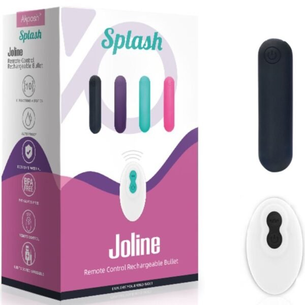 ARMONY - SPLASH JOLINE VIBRADOR BALA SILICONE CONTROLE REMOTO 10 VIBRAÇÕES 65 X 15 CM PRETO - Image 5