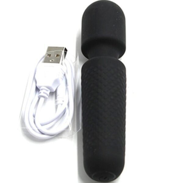ARMONY - YOUR MAGIC MASSAGER E VIBRADOR RECARREGÁVEL 10 VIBRAÇÕES WAND DOTS PRETO - Image 4