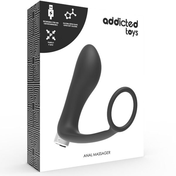 ADDICTED TOYS - VIBRADOR PROSTTICO VIBRADOR RECARREGVEL - MODELO 1 - PRETO - Image 6