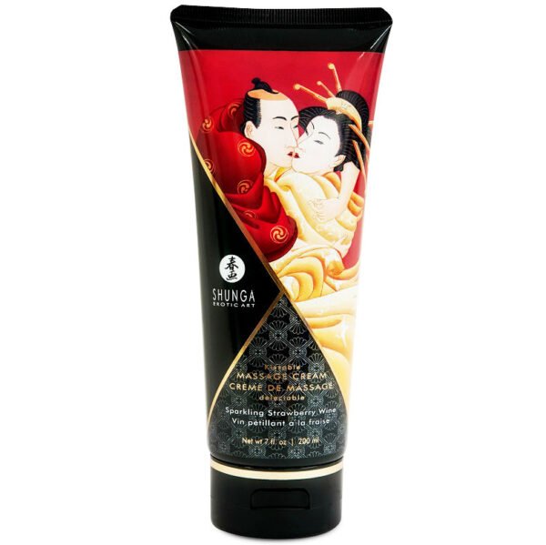 SHUNGA - CREME DE MASSAGEM MORANGO E CAVA 200 ML