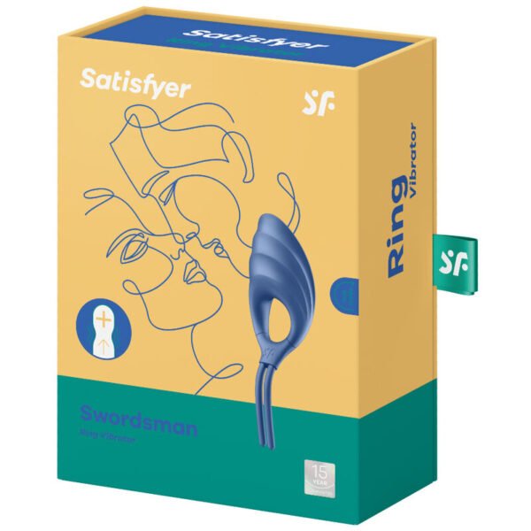 SATISFYER - VIBRADOR DE ANEL ESPADADISTA AZUL - Image 3