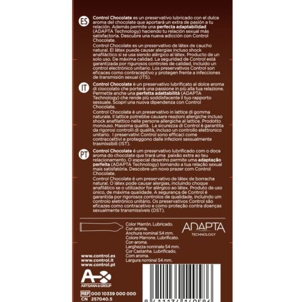 CONTROL - ADAPTA CHOCOLATE CONDOMS 12 UNITS - Image 2