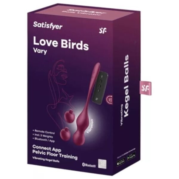 SATISFYER - LOVE BIRDS VARY BOLAS VIBRATÓRIAS APLICATIVO GRATUITO VINHO TINTO - Image 5
