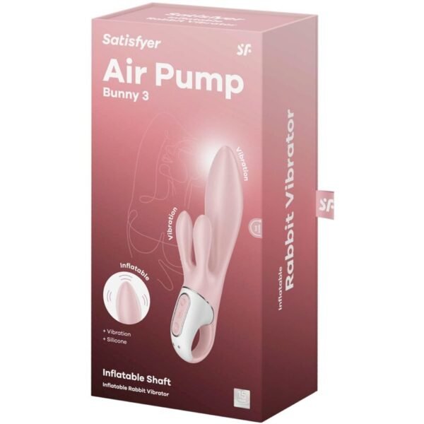 SATISFYER - AIR PUMP BUNNY 3 VIBRADOR DE COELHO INFLÁVEL ROSA - Image 6