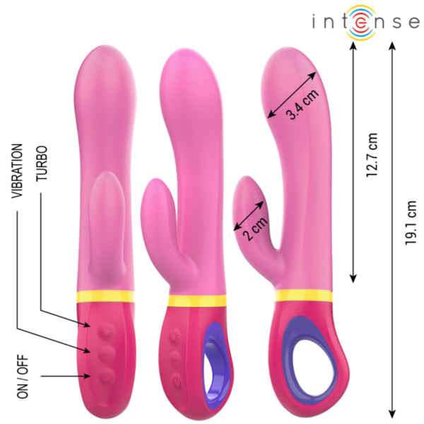INTENSO - VIBRADOR DE COELHO ROSA DAPHNE - Image 3