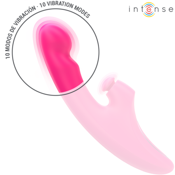 INTENSE - EMI VIBRADOR 13,5 CM MULTIFUNÇÃO 3 EM 1 10 VIBRAÇÕES ROSA - Image 5