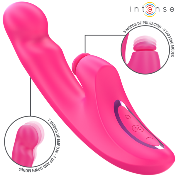 INTENSE - EMI VIBRADOR 13,5 CM MULTIFUNÇÃO 3 EM 1 10 VIBRAÇÕES ROSA - Image 2