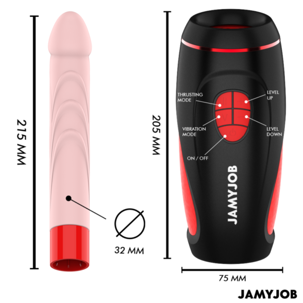 JAMYJOB - MASTURBADOR AUTOMÁTICO BASE PYSTON COM DILDO DE CONTROLE REMOTO - Image 6