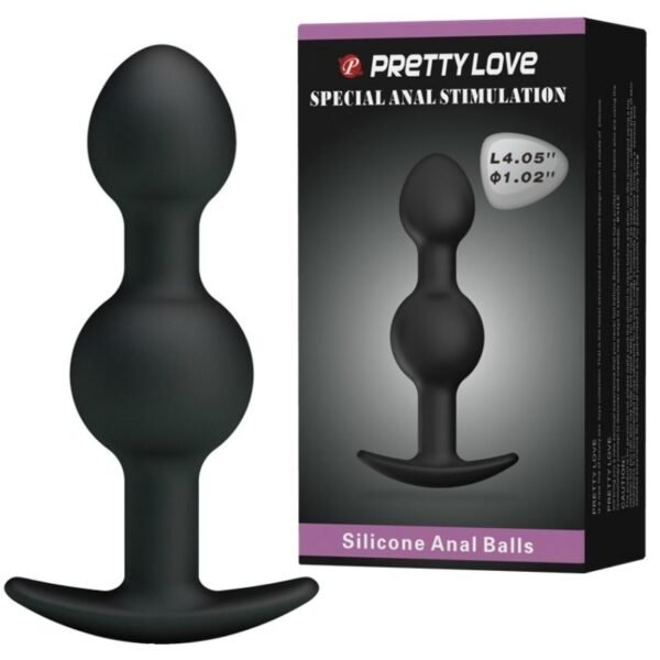 PRETTY LOVE - BOLAS ANAIS DE SILICONE DE ESTIMULAO ESPECIAL 10.3 CM PRETO - Image 2