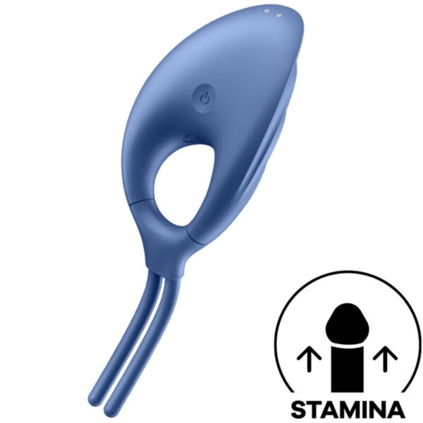 SATISFYER - VIBRADOR DE ANEL ESPADADISTA AZUL - Image 4