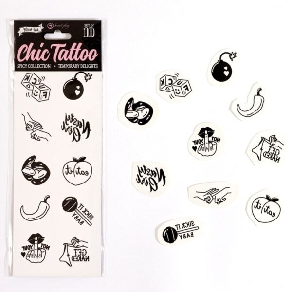 SECRET PLAY - CONJUNTO DE 10 TATUAGENS TEMPORRIAS DA COLEO PICANTE - Image 2