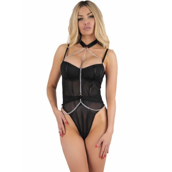 LIVCO CORSETTI FASHION - MELISENDA CF 1709 ROUPÃO DE BANHO + CAMISETA + TANGA PRETO S - Image 3