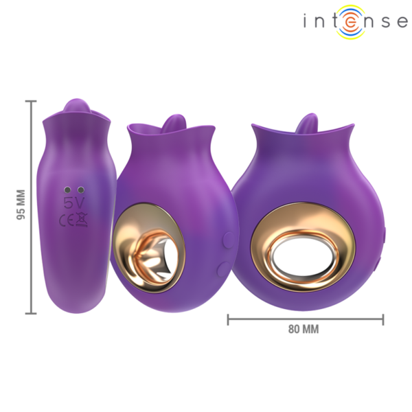 INTENSE - ESTIMULADOR DE CLITÓRIS TULI 9 VIBRAÇÕES E 9 OSCILAÇÕES ROXO - Image 4