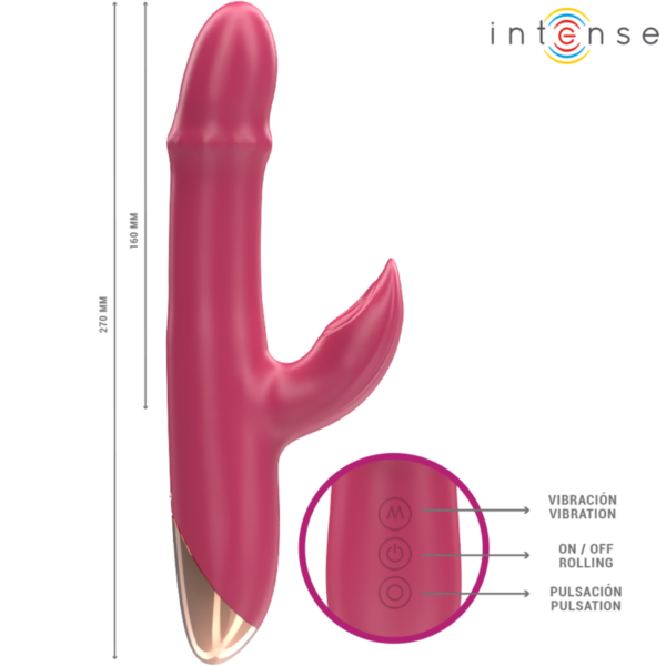 INTENSE - CHLOE MULTIFUNCIONAL VIBRADOR 3 EM 1 VERMELHO - Image 6