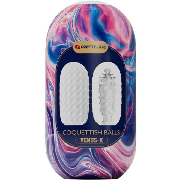 PRETTY LOVE - MASTURBADOR MASCULINO DE SILICONE COQUETTISH BALLS BRANCO - Image 4