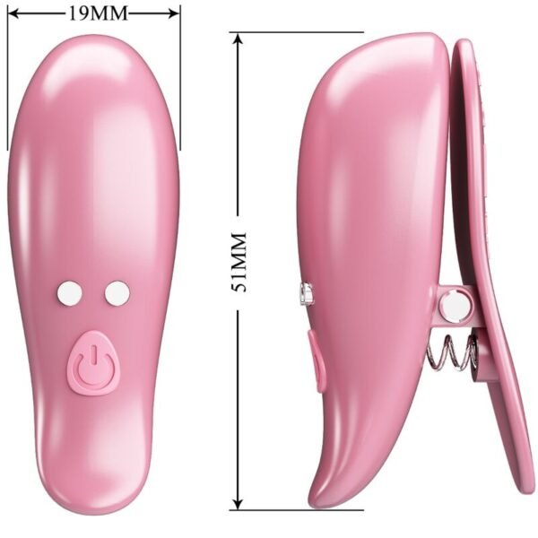 PRETTY LOVE - CAILEY NIPPLE CLAMPS 10 VIBRAÇÕES CONTROLE REMOTO ROSA - Image 5